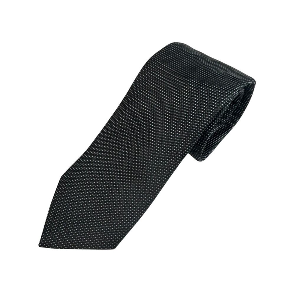 ETON Men's Black Dot Geometric Woven Silk Tie. Made In England. 58 x 3.25